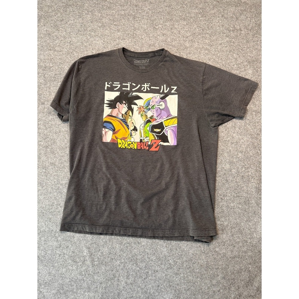 Dragon Ball Z T Shirt Mens 2XL Gray Anime Graphic Character Crew Neck Top